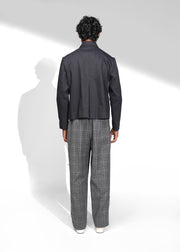 ROSANI The Dome jacket in black - cropped jacket with deep inverted box pleats, side view