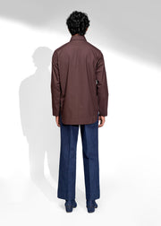 ROSANI The Ether shirt in mocha - full-sleeve cotton shirt, back view