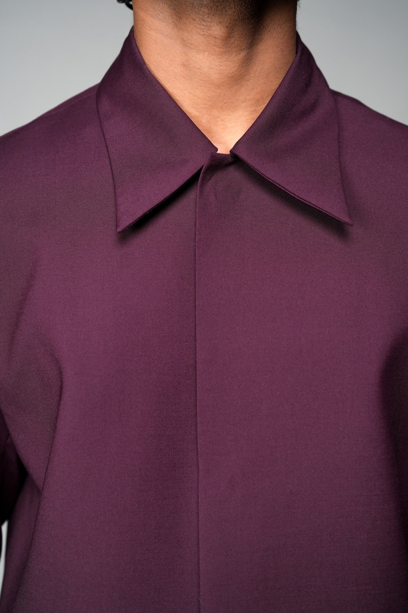 ROSANI The Portal jacket in plum - padded blazer with full lining, back view