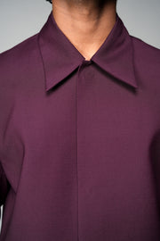 ROSANI The Portal jacket in plum - padded blazer with full lining, back view