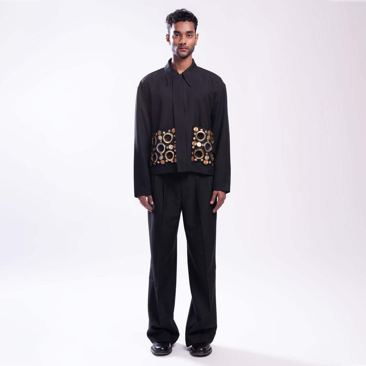 ROSANI The Arsoya jacket, three-quarter view showing relaxed silhouette.
