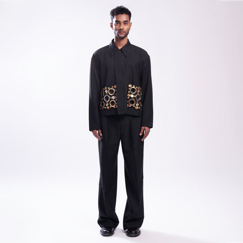 ROSANI The Arsoya jacket, three-quarter view showing relaxed silhouette.