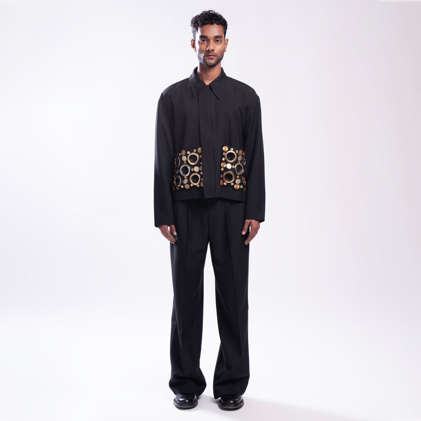 ROSANI The Arsoya jacket, three-quarter view showing relaxed silhouette.