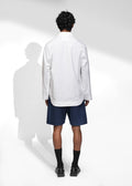 ROSANI The Serenity shirt in white - full-sleeve shirt with layered collar, back view
