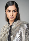 ROSANI The Vault jacket - micro metallic hand-placed embellishment, close-up detail