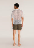 ROSANI The Affinitas t-shirt in white - white chemical-cut lace polyester t-shirt, back view