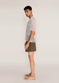 ROSANI The Affinitas t-shirt in white - white chemical-cut lace polyester t-shirt, side view