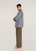 ROSANI The Conexão blazer in black & white - black and white check cotton blazer, side view, alternate angle