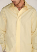 ROSANI The Iltiqa shirt in pale lemon - pale lemon classic button-down shirt, craft detail