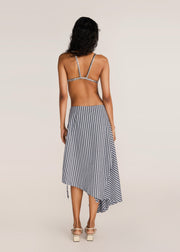 ROSANI The Lueur bralette in chrome - chrome hand-embroidered bralette, back view