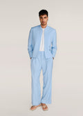 ROSANI The Unara jacket in light cerulean - light cerulean Korean suiting jacket, front view