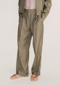 ROSANI The Unisono trouser in olive blossom - suiting fabric, front view