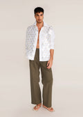 ROSANI The Yugma vest in pearl - pearl chandelier-embellished viscose vest, front view, alternate angle