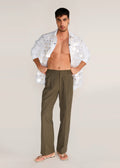 ROSANI The Yugma vest in pearl - pearl chandelier-embellished viscose vest, front view