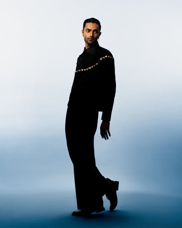 ROSANI Guarded Beauty campaign image showing The Hawthorn jacket