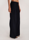 ROSANI The Structure trouser in black - wide-leg trouser with expanded hem volume and belt-free waistband, front view